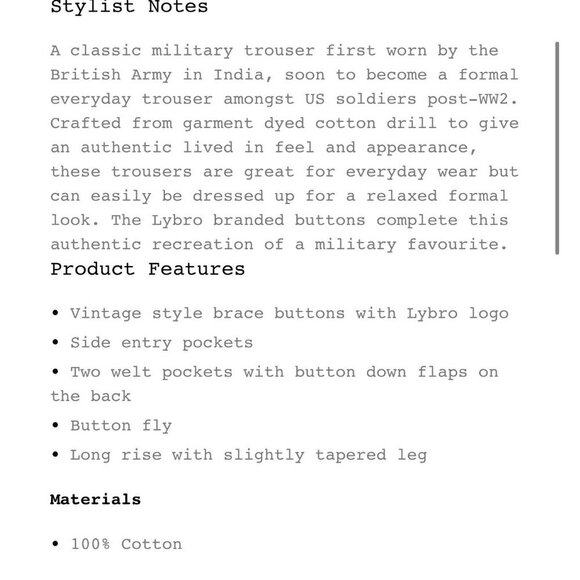 Nigel Cabourn Lybro pleated chinos , Army green, Size 28 L75 - Picture 3 of 15